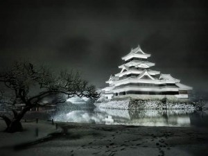 Matsumoto Castle in early March.
